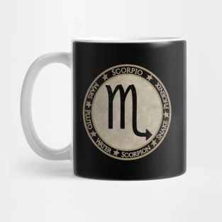 Vintage Scorpio Zodiac Sign Horoscope Astrology Symbol Mug